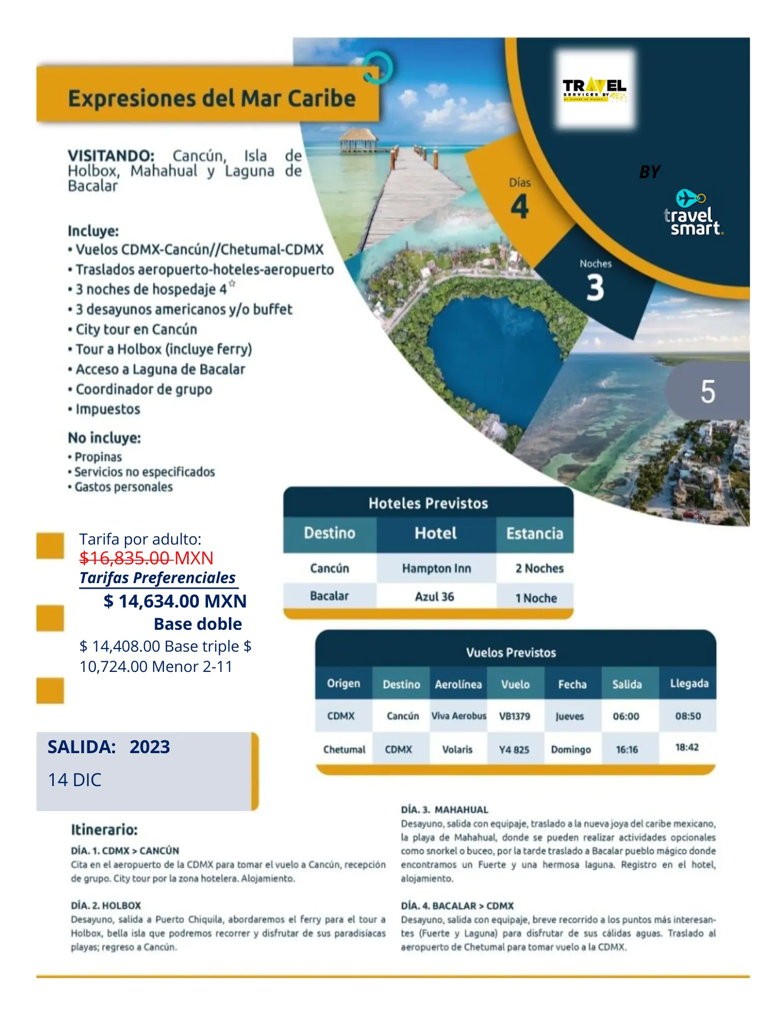 Cancún, Holbox y Bacalar